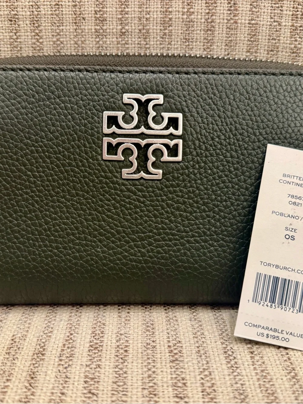 EUC Tory Burch Dark Green Pebbled Leather Crossbody Bag with Matching Wallet - Picture 15 of 16